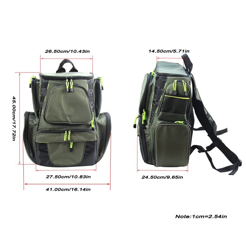 Fisketaske stor kapacitet 25l multifunktionel rygsæk 45*41*26cm udendørs sport vandreture vandtæt fiskegrej taske  pj205