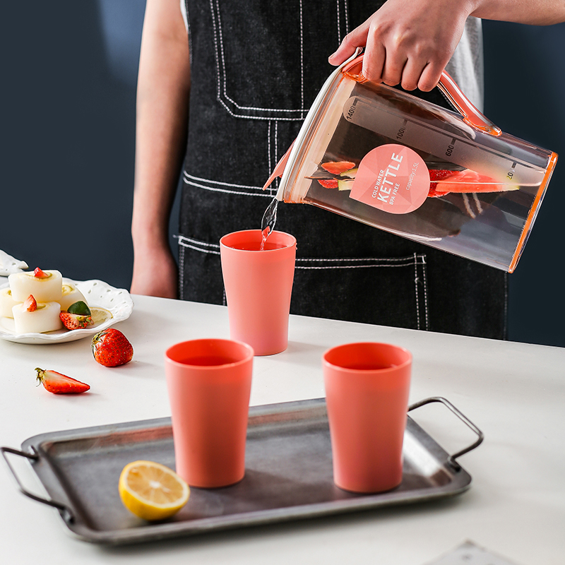 Large Plastic Water Pitcher with Lid Square Water Carafe with Lids BPA Free Water, Tea, or Juice Containers with Lids for Fridge