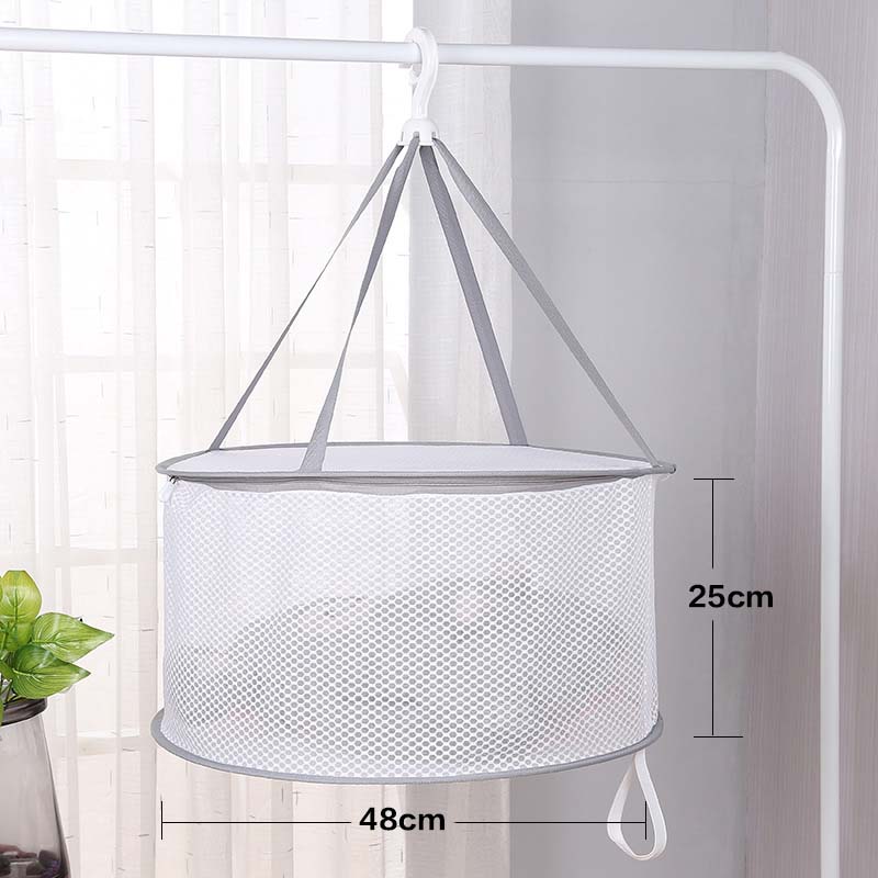 Windproof Clothes Drying Net For Sweater Bra Underwear Hanging Drying Rack Laundry Basket Mesh Folding Nets Flat Out to Dry: 18fine-mesh lockable
