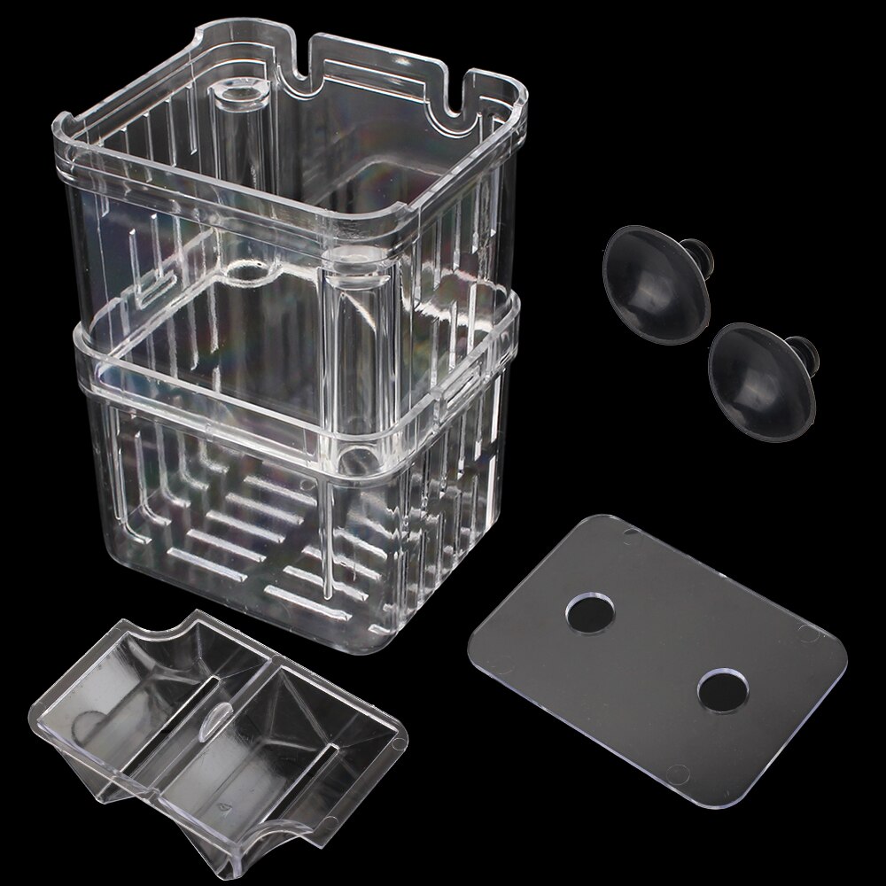 Double-Deck Transparent Aquarium Hatchery Breeder Isolation Box Incubator Holder Acrylic Fish Tank Breeding Aquarium Hatching: S
