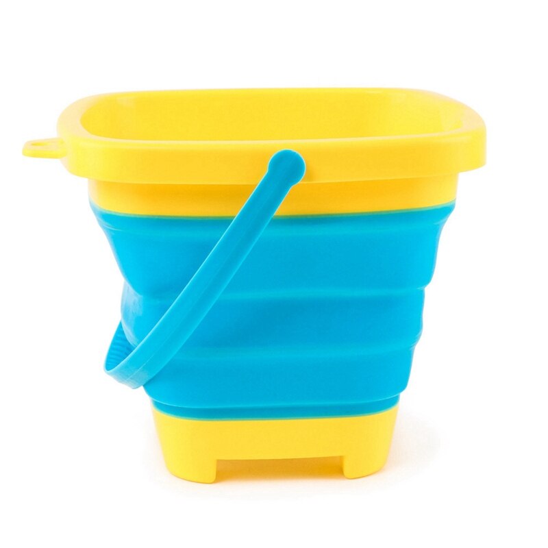 3PCS Foldable Bucket Foldable Pail Bucket Sand Buckets Silicone Collapsible Bucket for Kids Beach Play Camping 2L