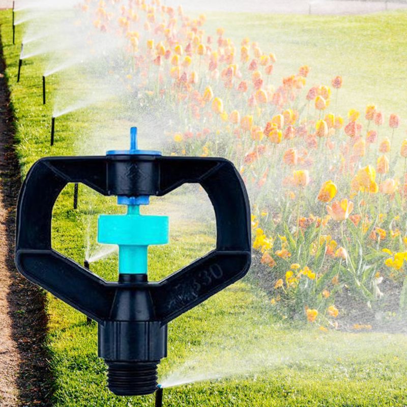 1/2 inch buitendraad roterende sproeier tuinsproeier 2 gaten 360 graden sproeikop irrigatie accessoires