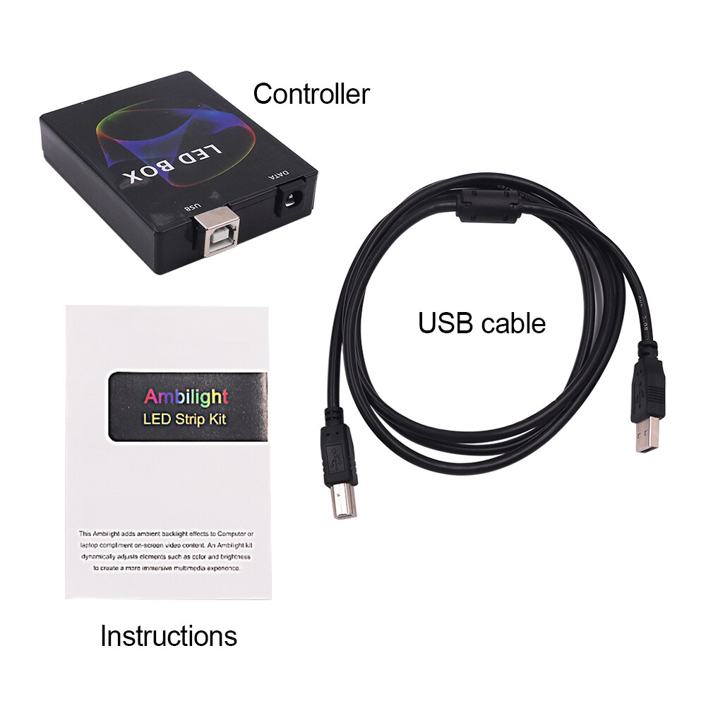 Ambibox-Tira de luces LED RGB de 5V, Controlador de luz ambiental, Color de sueño, Monitor de ordenador, pantalla de PC, TV, WS2812B, SK6812
