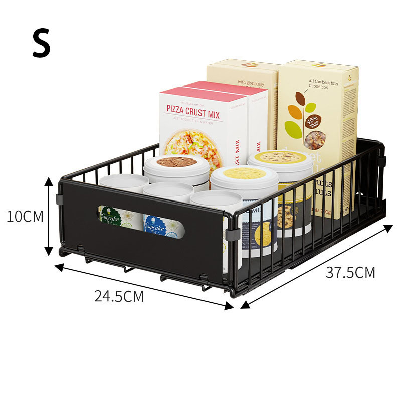 Cozinha pull out organizador para armários rack de armazenamento de especiarias sob pia organizador lanche pode cesta de armazenamento gavetas deslizantes: BRANCO
