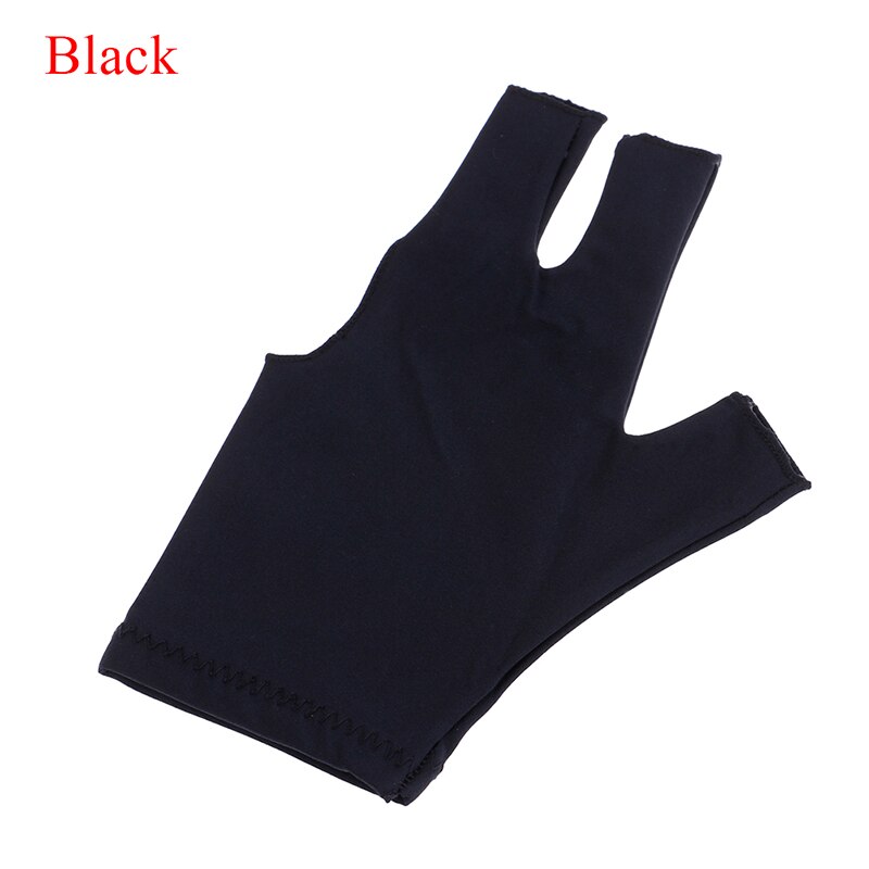 Drie Vingers Full-Vinger Snooker Biljartkeu Biljart Handschoen Voor Linkerhand Lycra Stoffen Pure Kleur Biljart Accessoire 1pc: 8