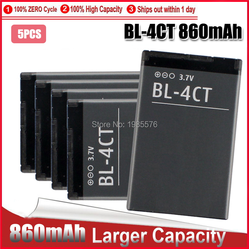 Recambio de batería de teléfono, BL-4CT BL4CT BL 4CT, para Nokia 860 5310 s 7310c 2720F 5630XM 6600F 6700 X3, 1-5 Uds.: 5pcs