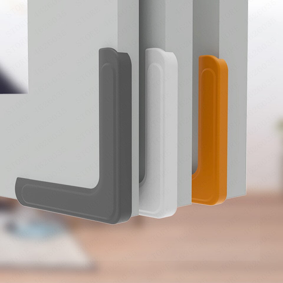 4 Stck Silikon Sicherheit Möbel Rand Streifenbildung Ecke Wachen Aluminium Winkeln Fenster Anti-stoßen Kopf Schutz Art Anti-kollision