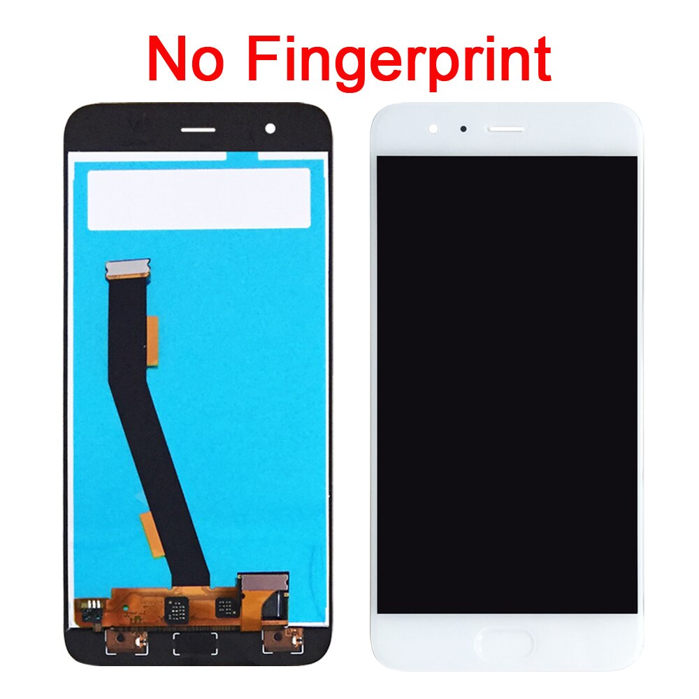 Voor Xiaomi Mi6 Lcd-scherm + Touch Screen Digitizer Vergadering Voor 5.15 "Xiaomi Mi6 Lcd Vervanging Xiaomi 6 Lcd met Vingerafdruk: White No Fingerprint