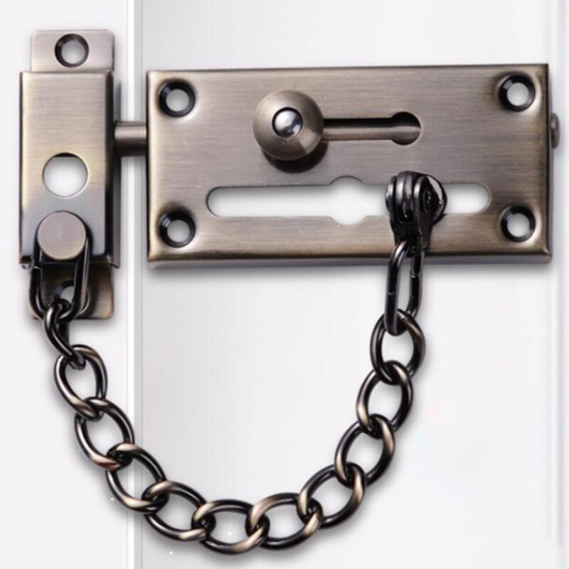 Door Security Guard Chain Alloy Hotel Home Door Window Safety Sliding Bolt Anti-theft Chain Lock Antique Latch Hardware
