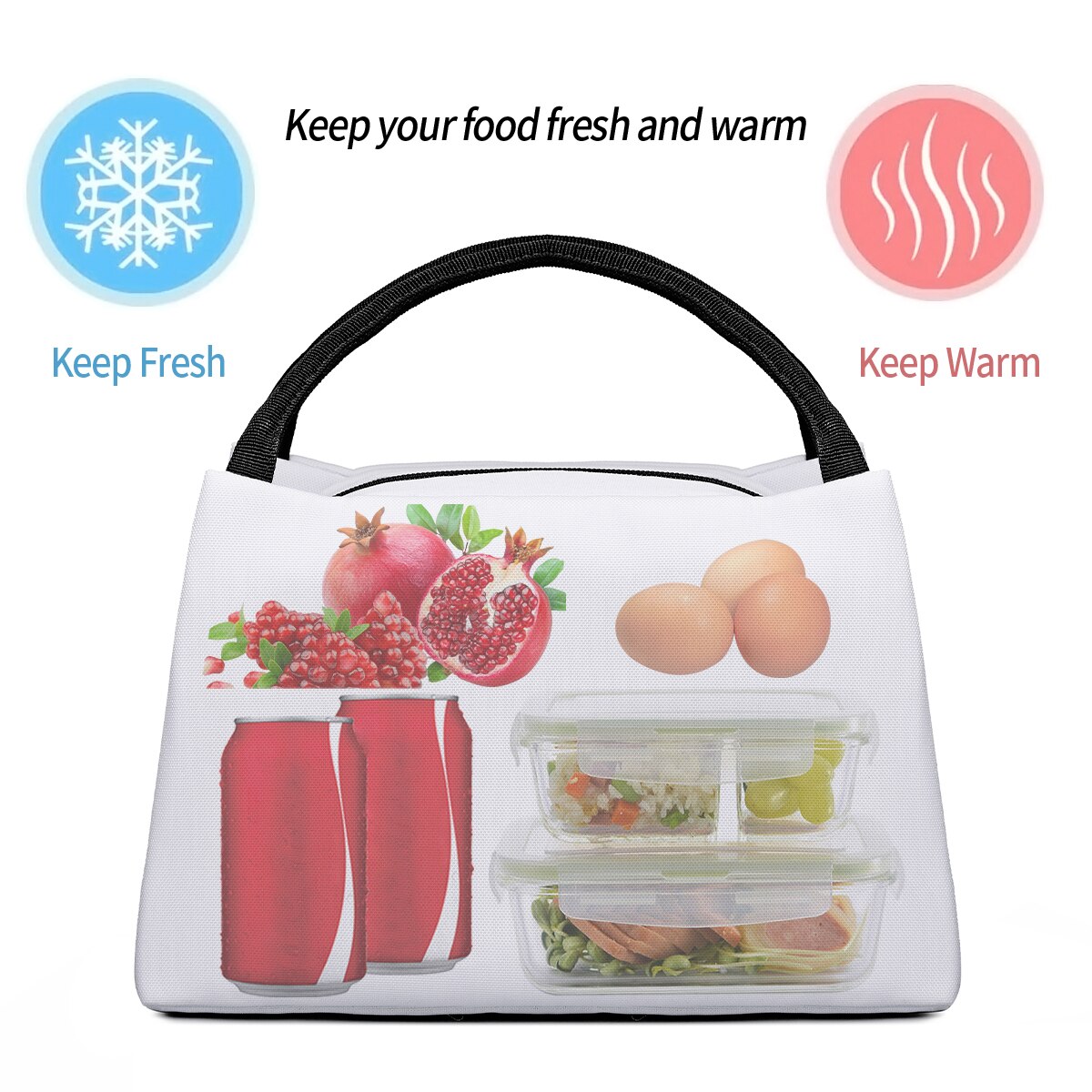 Leuke Roze Verse Koeltassen Verpleegkundige Print Waterdichte Oxford Doek Draagbare Rits Thermische Lunch Tassen Voor Vrouwen Lunch Voedsel Zakken