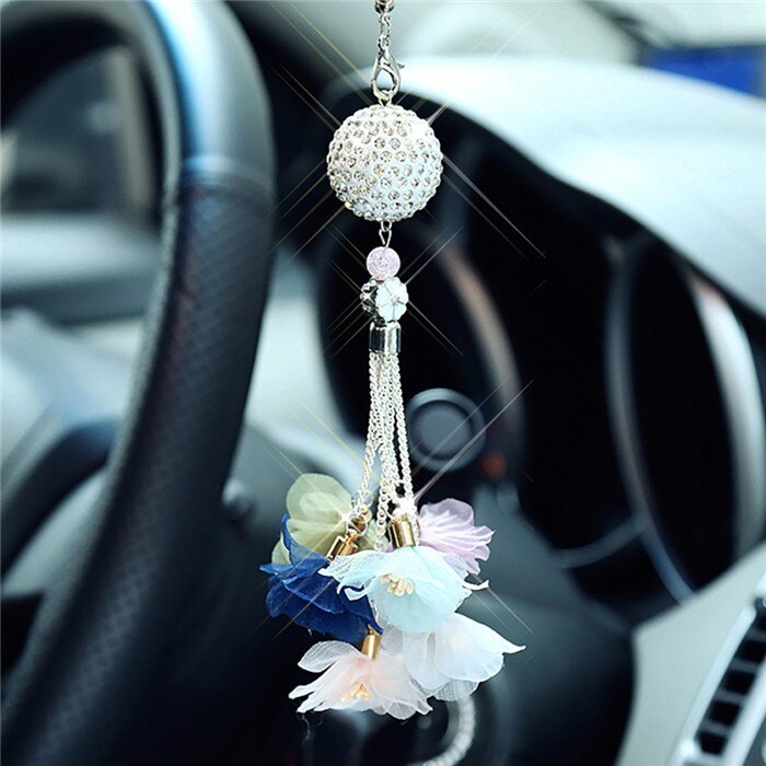 Auto Hanger Diamond Crystal Ball Automobile Decoratie Charm Auto Interieur Achteruitkijkspiegel Schorsing Opknoping Ornament: A