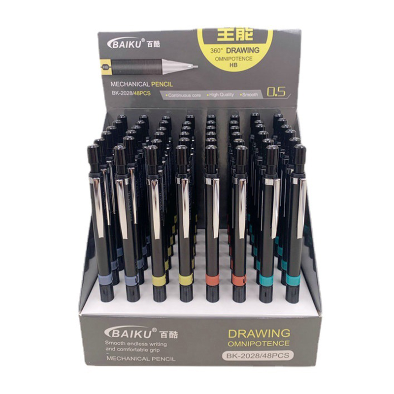 Lápiz mecánico con juego de cables, lápices automáticos para estudiantes con de borrador, suministros de escritura y pintura escolar, 0,3/0,5/0,7/0,9mm