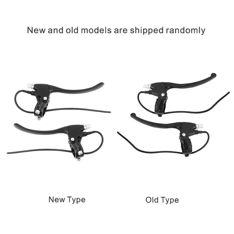 1 Pair E-Bike Brake Lever with 2 Wires Left & Right Electric Rear Brake Lever Handle Bar Grips for Most Electric Bikes
