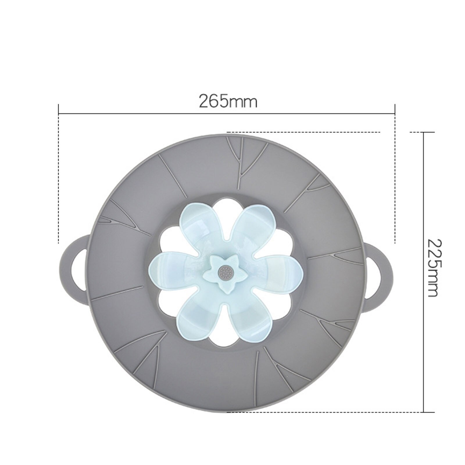 Spill Stopper Lid Cover Practical Boil Over Safeguard Anti-Spill Lid Cover Rotatable Pot Pan Gadgets: Grey S
