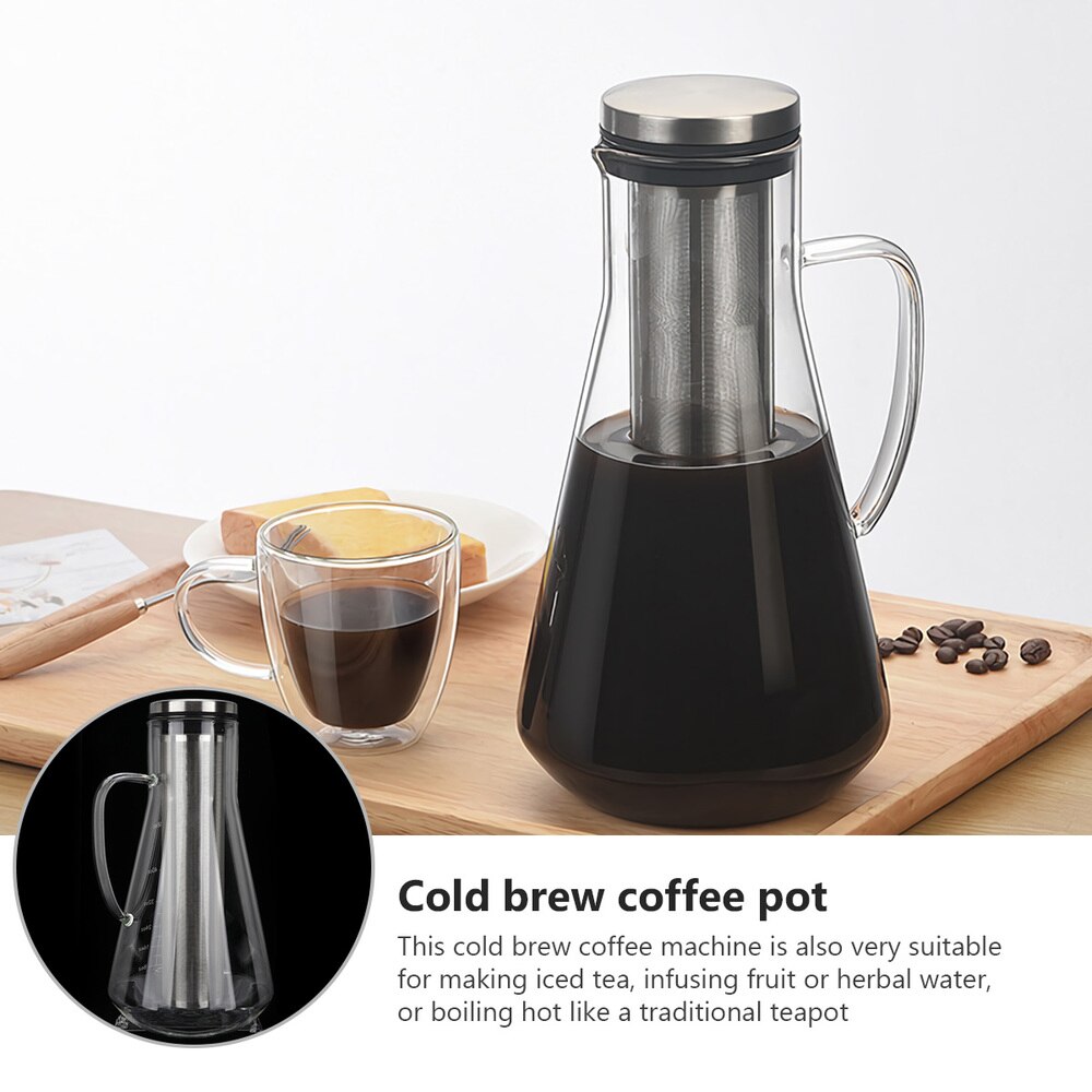1pc Home Coffee Maker Office Coffee Machine 1600ML Cold Brew Drip Coffee Pot