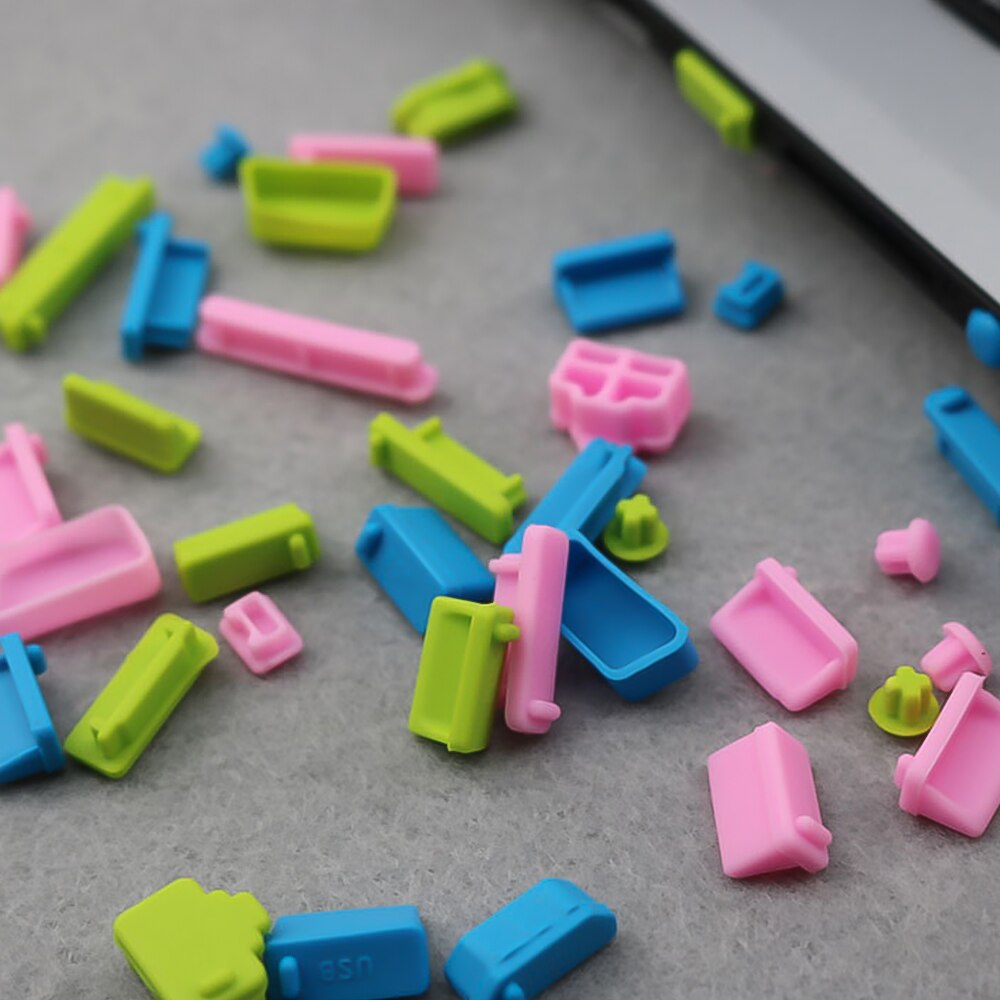 16 Stks/set Elastische Siliconen Anti-stof Usb Charger Laptop Poort Protector Stofdicht Notebook Computer Poort Plug Stopper Cover