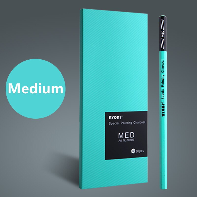 10 sztuk/zestaw profesjonalny szkic ołówek węglowy zestaw N2802 miękkie średnio twarde 14B kredki artykuły biurowe: 1 pudełko średni