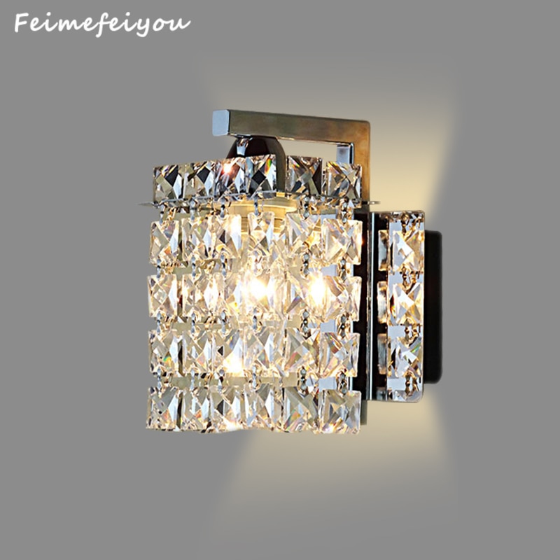 Feimefeiyou led kristallen wandlamp wandlampen luminaria home verlichting woonkamer moderne wandlamp lampenkap voor badkamer
