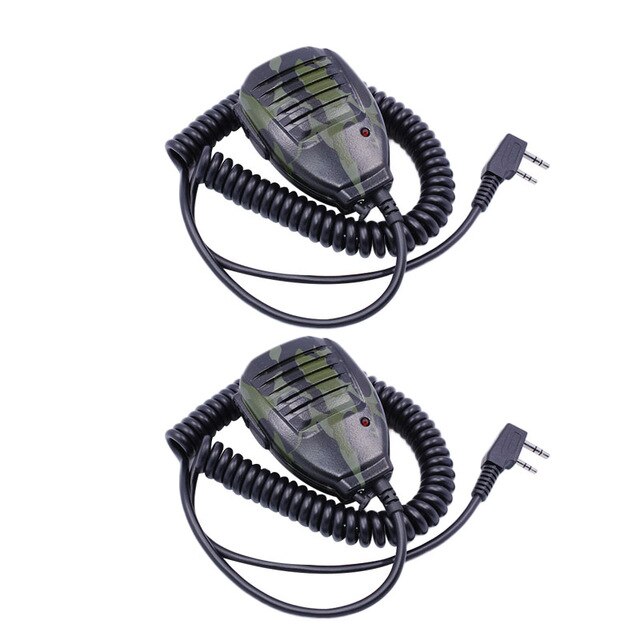 Radio Handheld Micro Speaker Microphone for Walkie Talkie BF-UV5R Portable Ham Two Way Radio Pofung Baofeng UV-5R BF-888S (Camo): 2 pcs