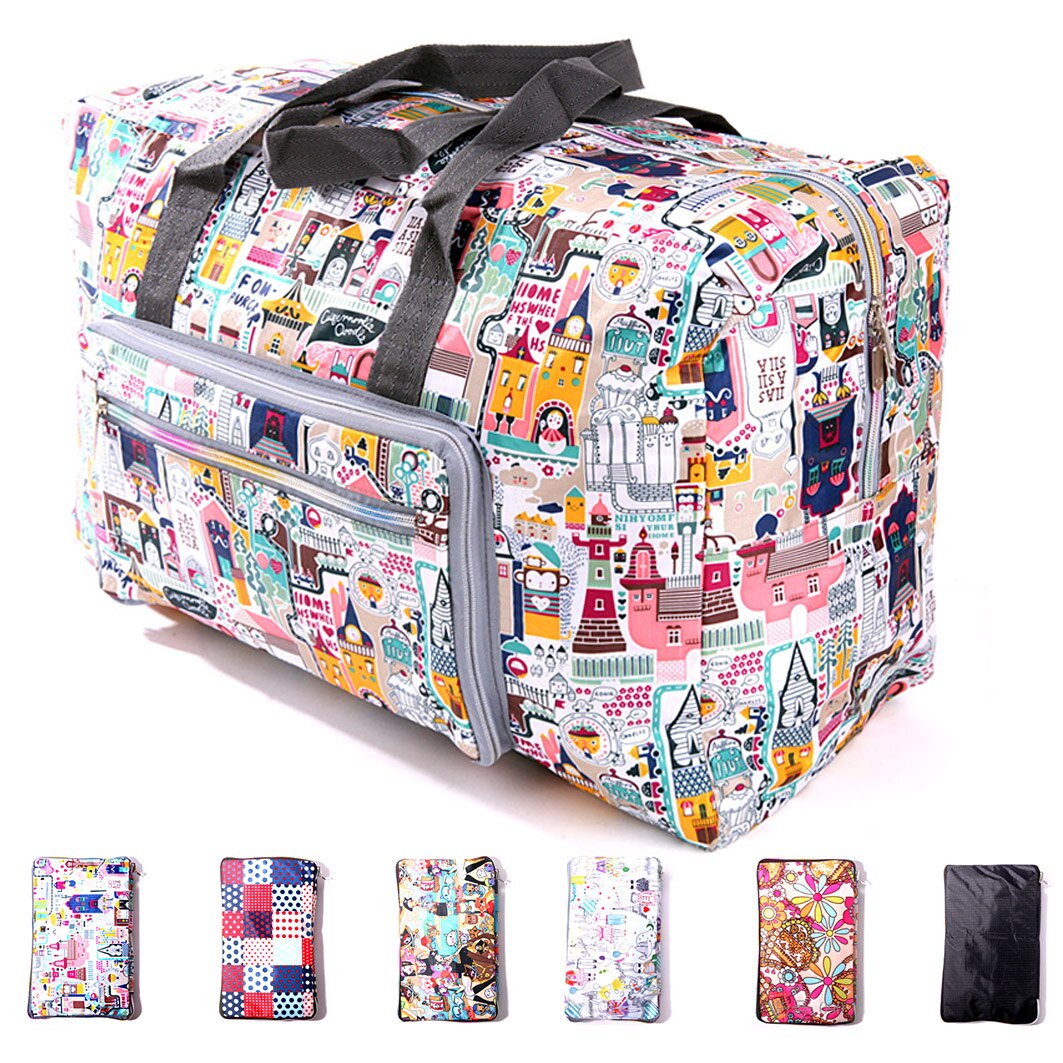 ANAWISHARE Women Travel Bags Large Capacity Folding Luggage Travel Handbags Duffle Bag Nylon Waterproof Storage Bag Travel Bag
