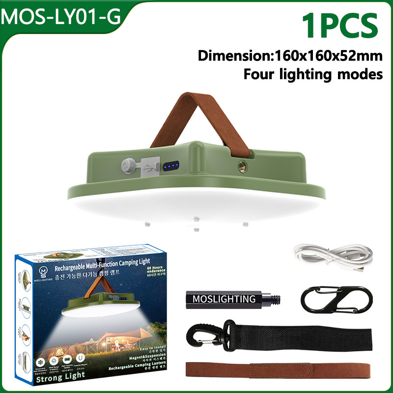 MOSLIGHTING Camping Light RGB Music Rhythm Light Portable Flashlight USB Rechargeable Outdoor hanging Tent Lamp Night Work Light: 9W