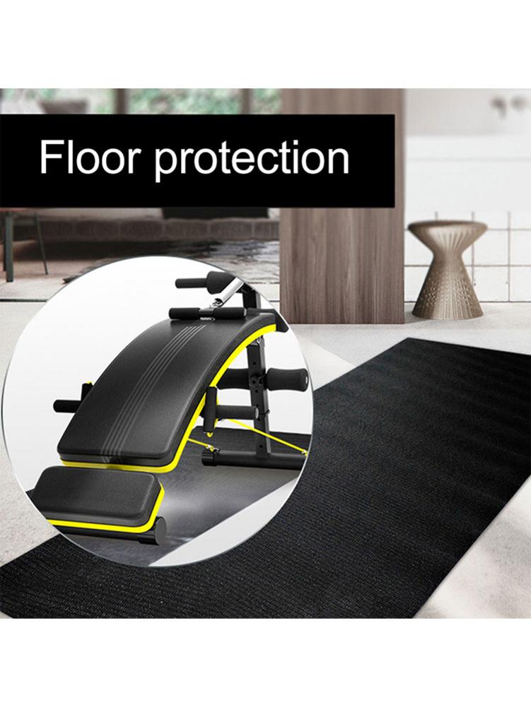Exercise Mat Gym Fitness Equipment For Treadmill Bike Protect Floor Mat Running Machine Shock Absorbing Pad Black