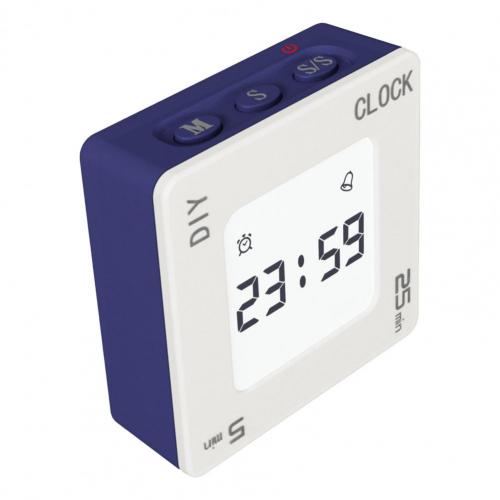 Temporizador de gestión del tiempo, alarma pequeña de tamaño pequeño, práctica, bricolaje, amplia aplicación para la Oficina: Dark Blue