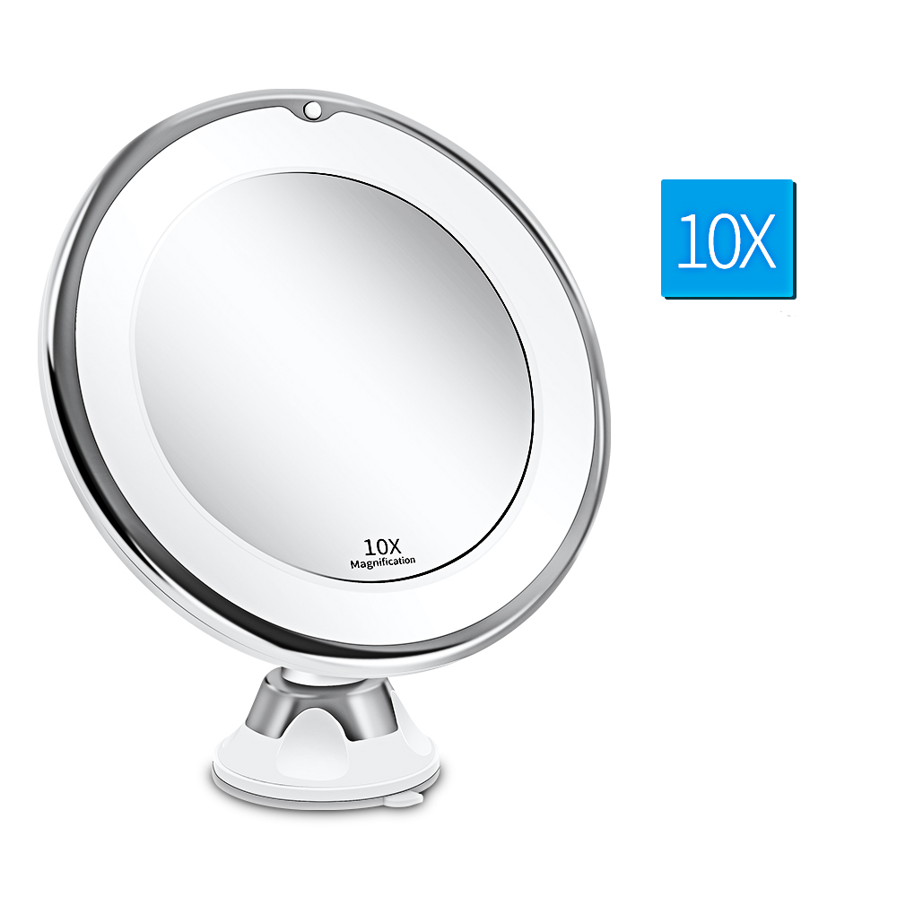 Mini LED Mirror Makeup Mirror With LED Light Compact Vanity Mirror Magnifying LED Miroir Grossissant Magnifying Protable Miroir: 10x M2