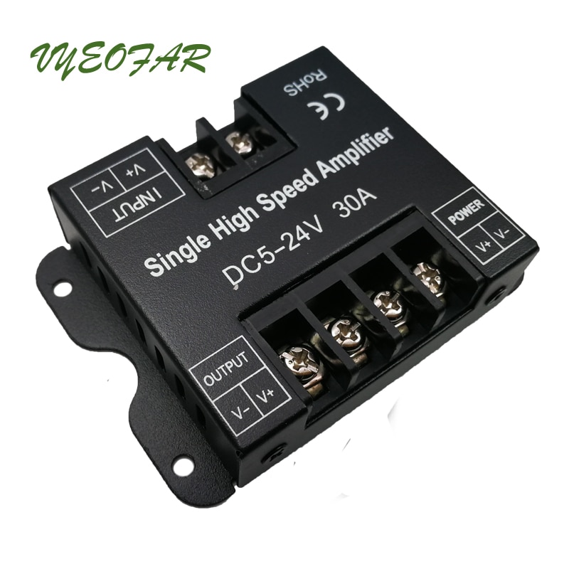 Led Power Amplifier 30A 1 channel Single Color High speed Signal Power Repeater Big Power amplifier for LED Single Strip Use
