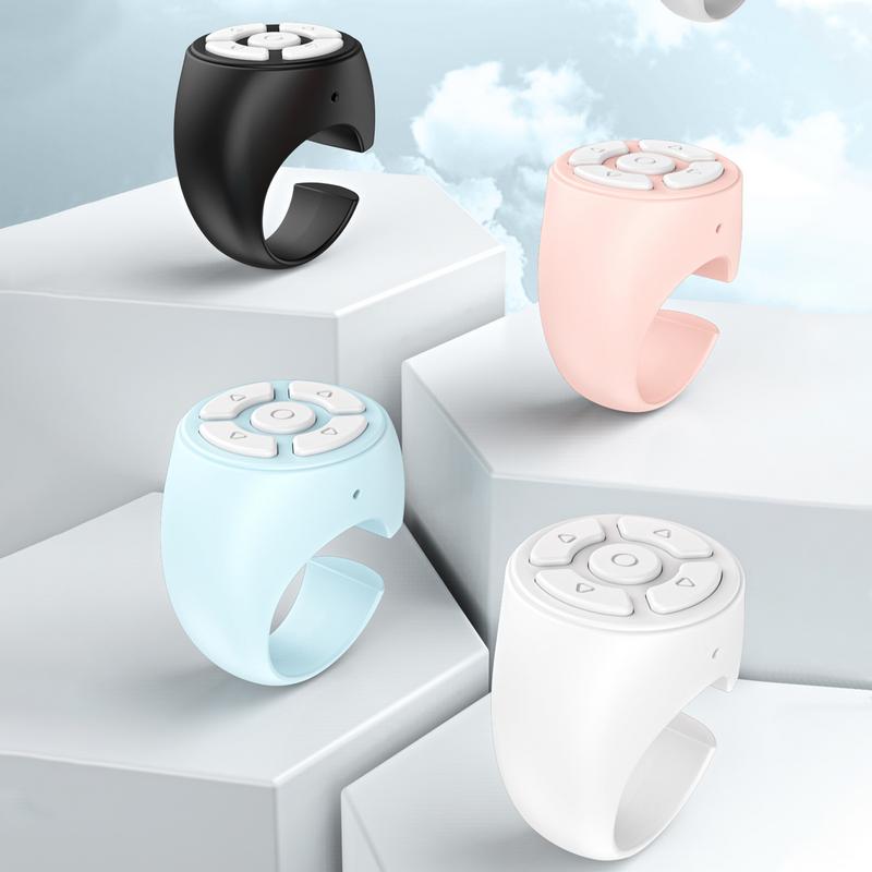 Finger Remote Control Scrolling Ring Tiktoks Remote Mobile Phone Video Remote Control Selfie Stick Camera Bluetoothcompatible