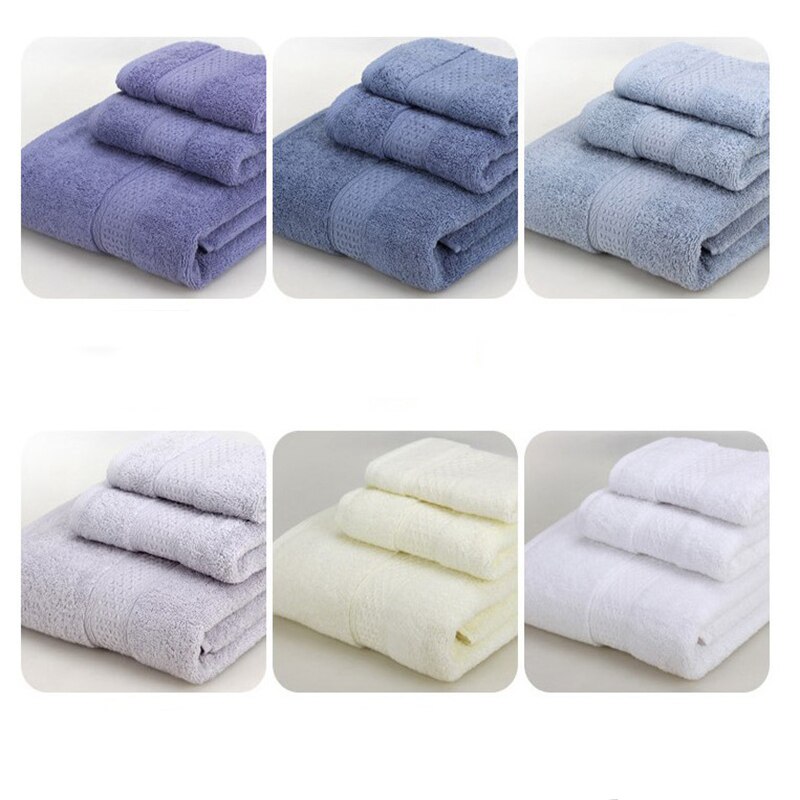 Conjunto de 3 uds. De toallas de baño de algodón suave para adultos, toalla absorbente de felpa de lujo, Sábana de baño playa rostro, toallas básicas para mujer JWYYJ43