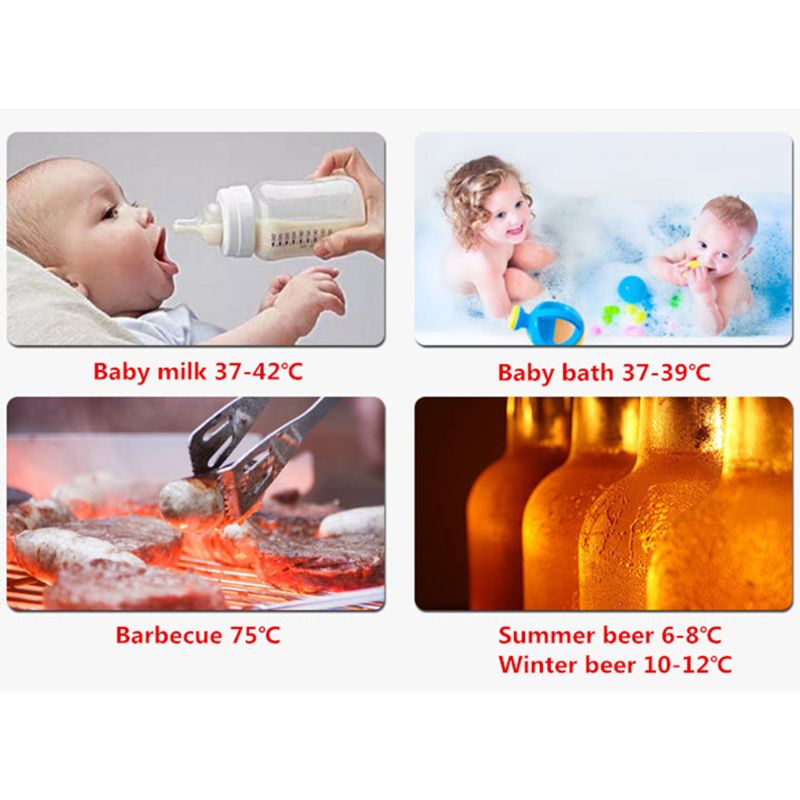 Food Digital Thermometer LCD Display with Probe Kitchen Temperature Tester Tool MOLC