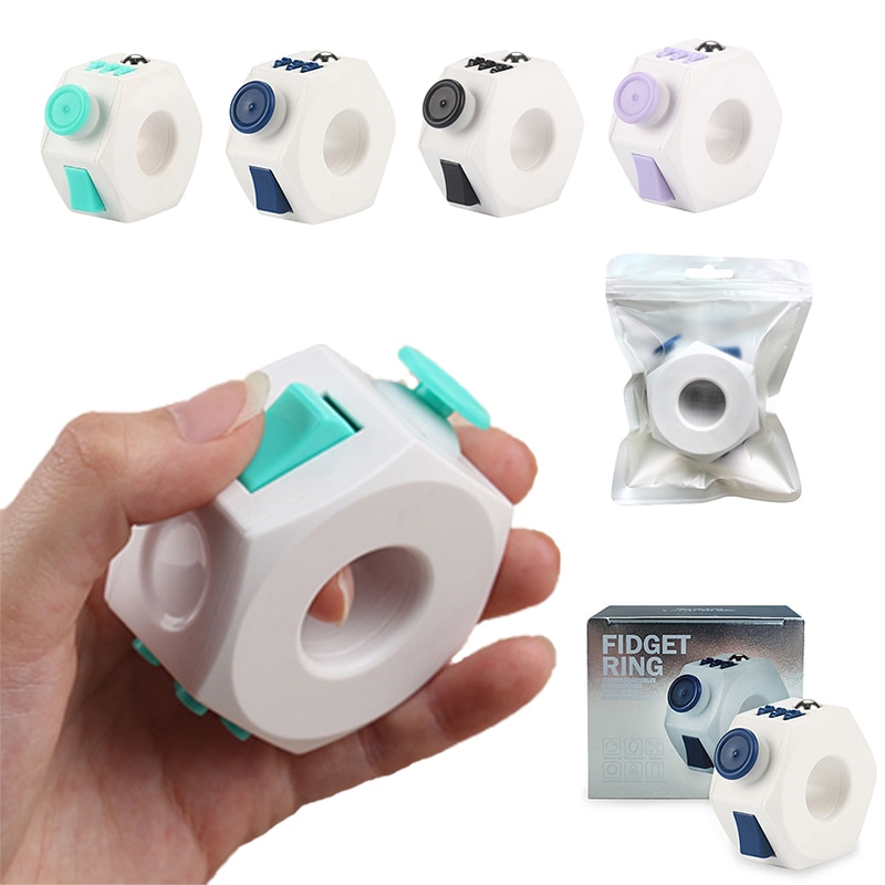 Plastic Vent Fidget Speelgoed Verveling Vinger Speelgoed Kantoor Stress Handen Kids 6 Kanten Anti Stress Cube Spinner Creativetoys