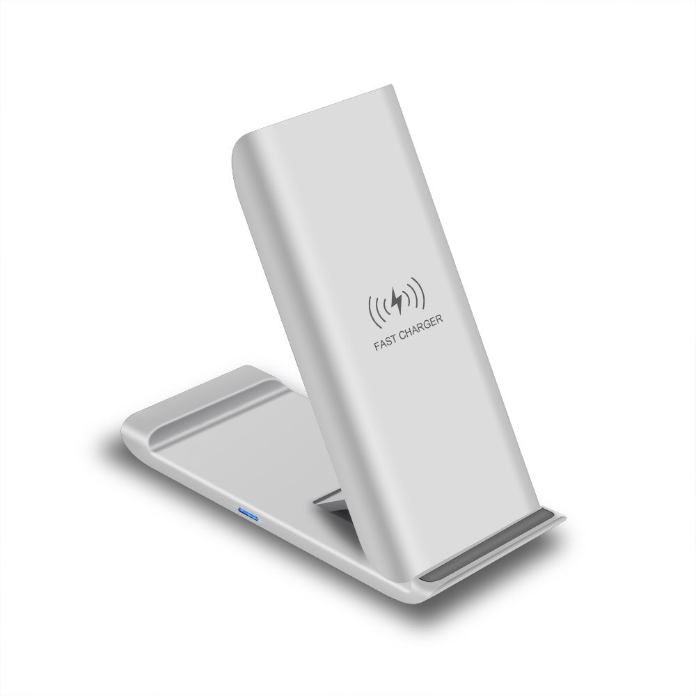 Qi Drahtlose Ladegerät Stehen 15W Schnelle Ladung für Huawei P40 Profi Samsung S20 S10 Drahtlose Ladung Bahnhof für iPhone 11 Profi X XS XR: 15W Typ C Weiß