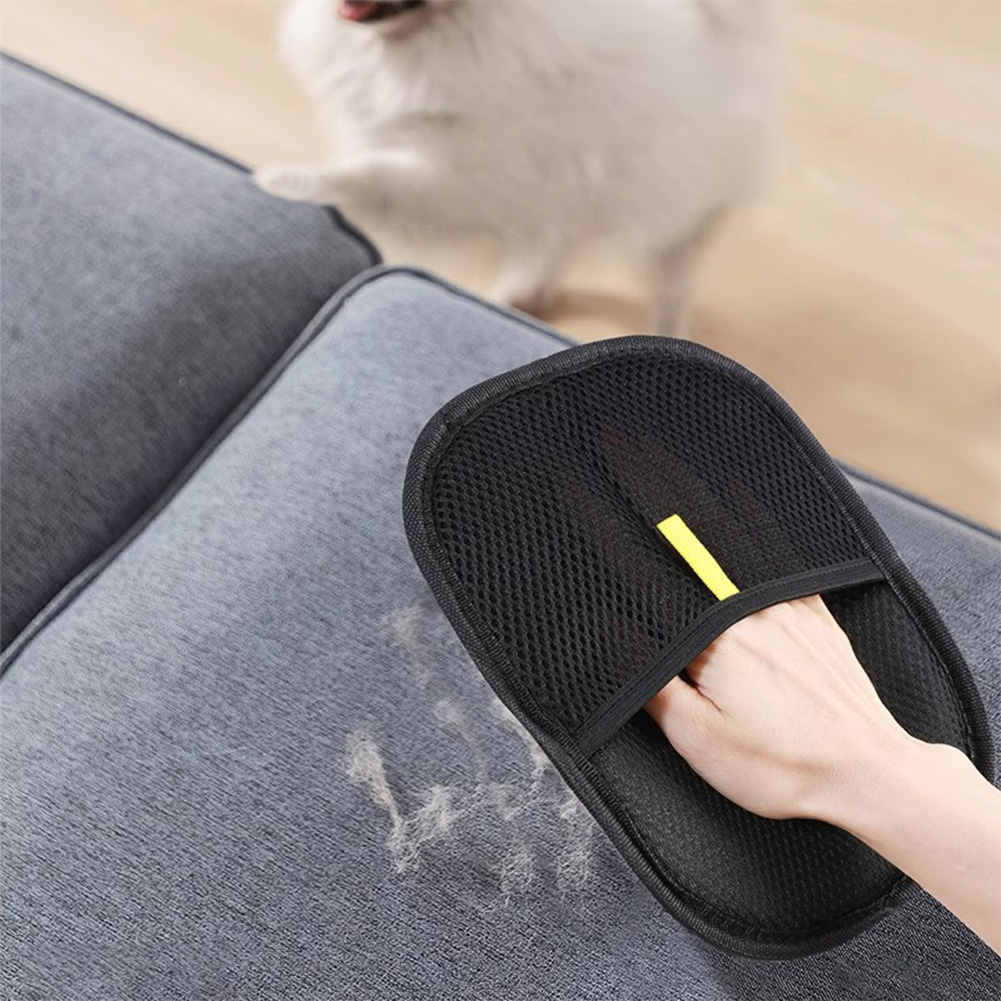 Pet Hair Remover Gloves Double Sided Pet Fur Removal Mitt Reusable Deshedding Brush Glove for Sofas