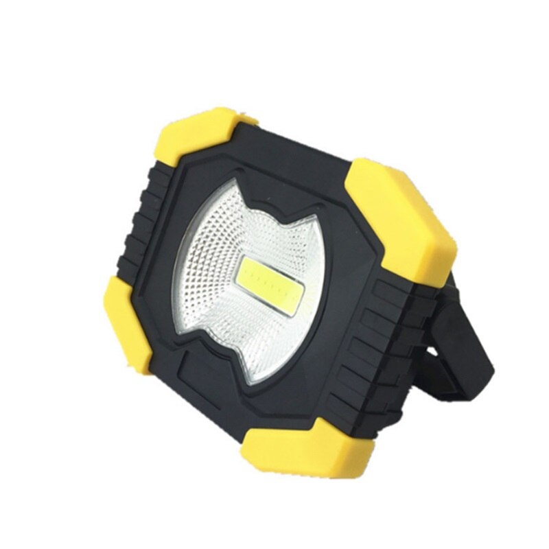 Linterna portátil multifuncional OUTELA, lámpara Solar COB súper brillante para tienda de trabajo, luz de carga USB, luz LED de Camping: A battery yellow