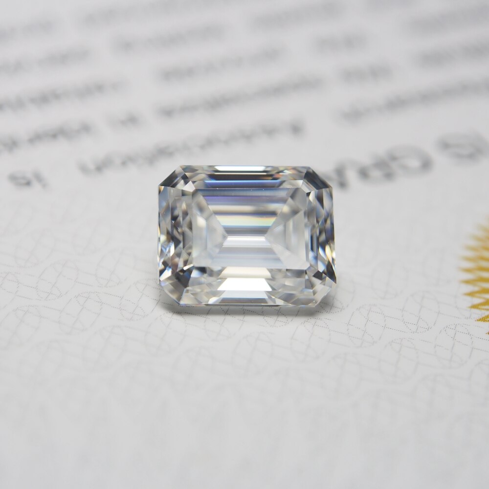 3*5mm esmeralda corte 0.27 quilates branco vvs1 d laboratório criado diamante moissanite pedra solta moissanite anel de diamante jóias