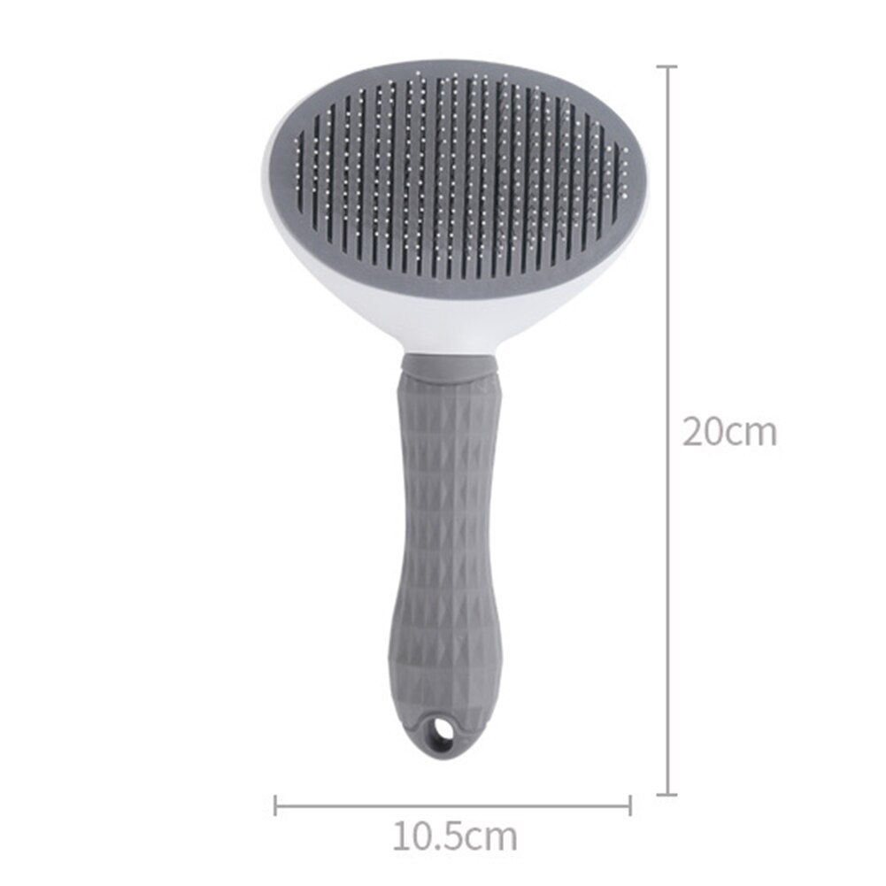 Pet Comb Self Cleaning Slicker Brush Dog Cat Removes Undercoat Tangled Hair Massages Particle Improves Circulation Skin-friendly: Grey 22pin
