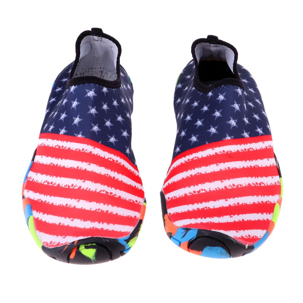 Water Shoes Men Women Aqua Shoes Barefoot Quick-Dry Swim Shoes Surf Wet Shoes Beach Shoes for Boating Walking Driving Beach Yoga: stripe star Size 41