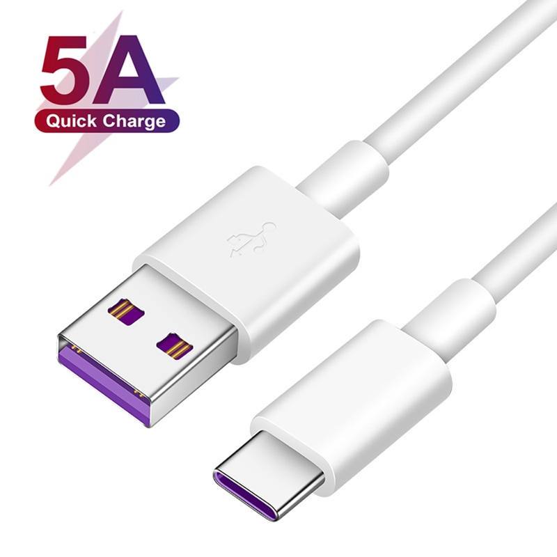 5A Quick Charge USB Type C Cable For Samsung A21 A21S A31 A51 A71 A50 A70 Huawei P40 P30 P20 Pro Fast Charger Mobile Phone Cable