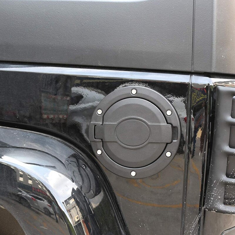 Gas Cap Cover Black Fuel Door Tank Cover for Jeep Wrangler JK & Unlimited JK Sahara Rubicon Sport 2007