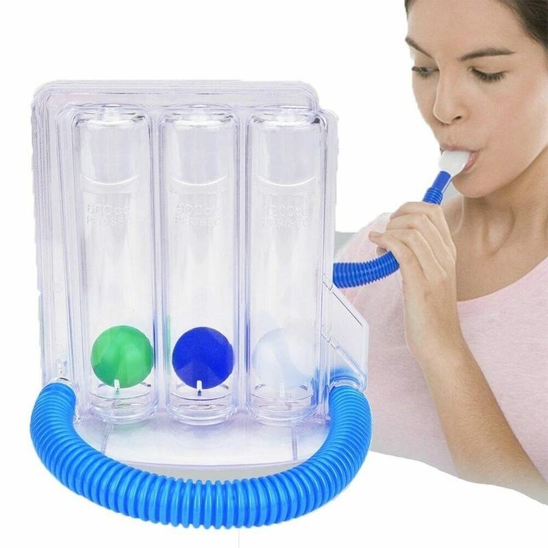 Respiratory Exerciser Three-ball Instrument Spirometry Training Fitness Test Tool Lung Function Breath Training Exercise Device