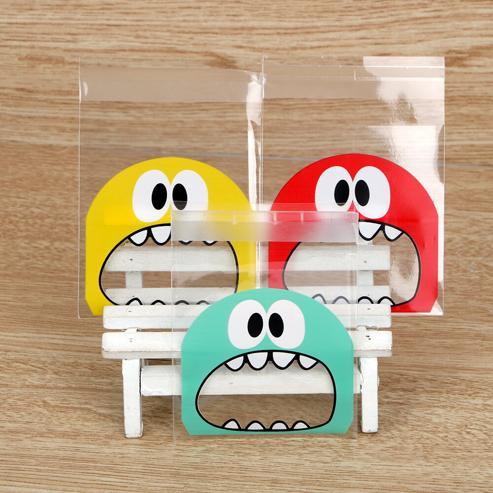 100 piece/pack Food Grade Plastic Self Adhesive OPP Bag For Cookie Candy Preserved Fruit Storage Food Snack Packaging Bag