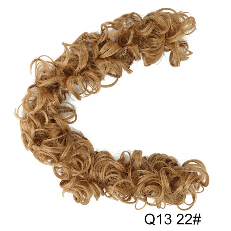 Elastic Rubber Band Curly Chignon Updo Cover Hair Bun Chignon Hair Synthetic Hairpiece Twining Ponytail Hair Extensions: Q13-22