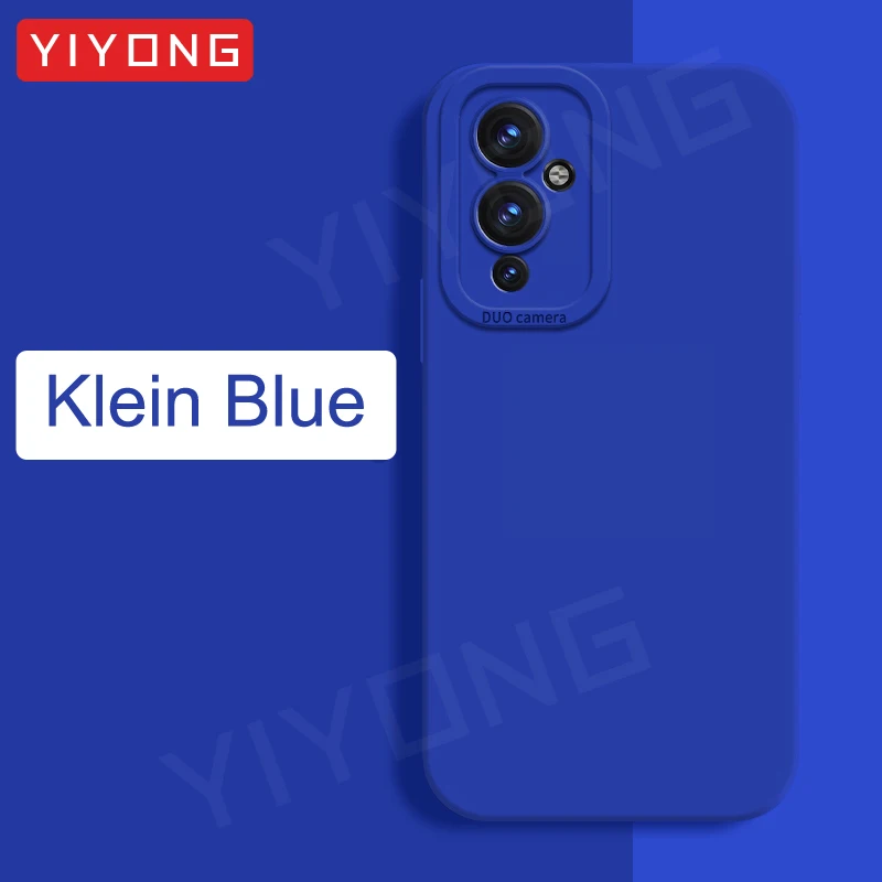 per OnePlus9 Custodia YIYONG coperchio morbida in silicone liquido setoso per OnePlus 9 pro 9R 9RT uno più 10 pro OnePlus10 pro Custodie per telefoni: Eva / Blu
