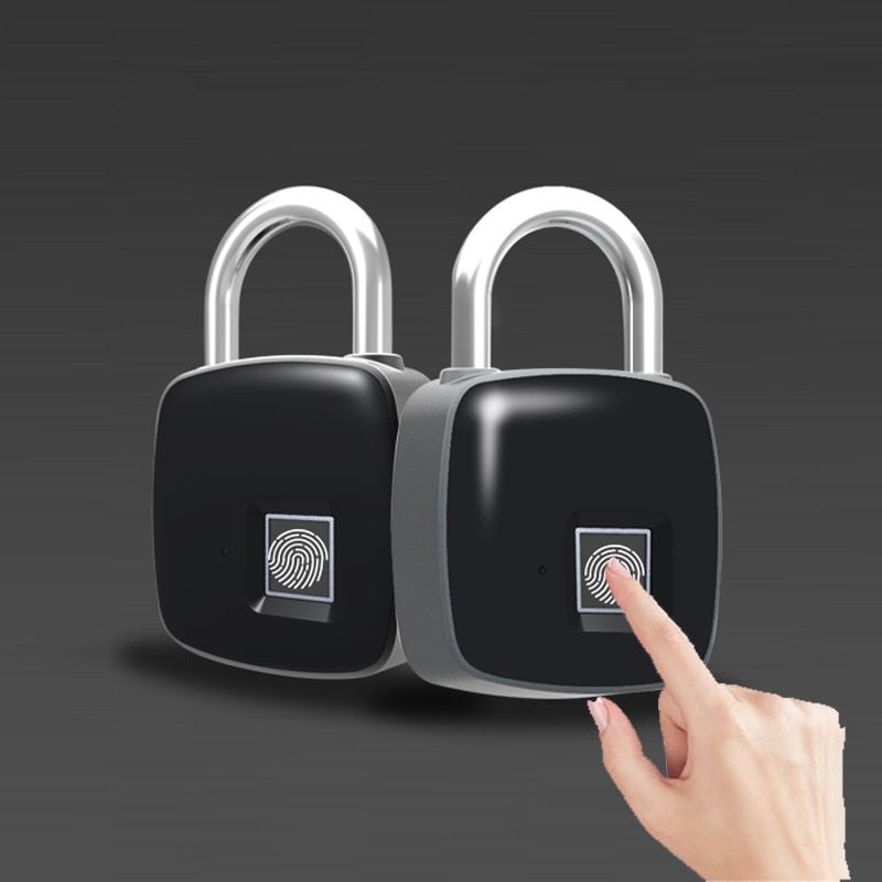 USB Rechargeable Smart Keyless Fingerprint Lock Unlock IP65 Waterproof Anti-Theft Security Padlock Door Mini Luggage Case Lock