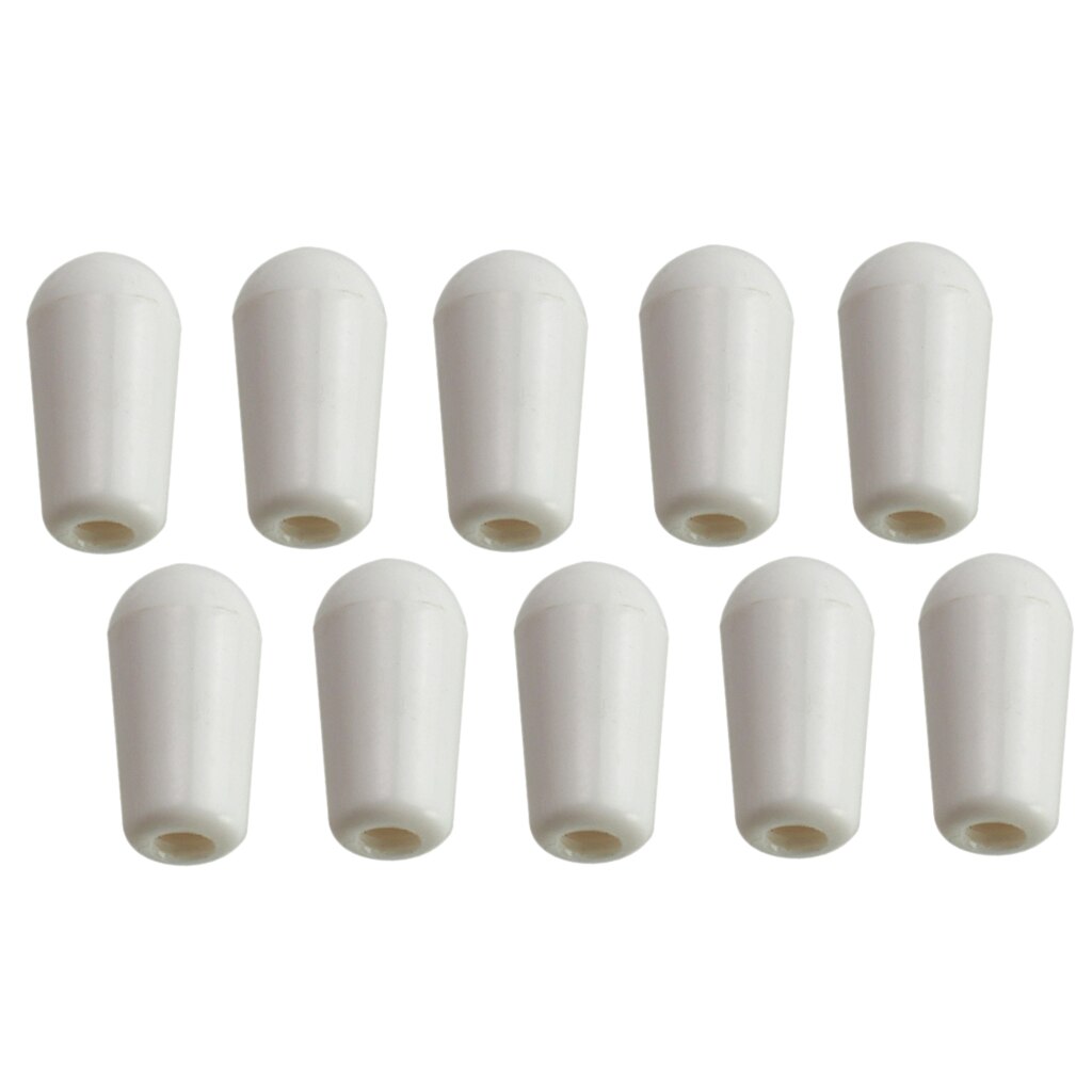 Plastic 3 Way Toggle Switches Knobs Cap Tip For Electric Guitar: White
