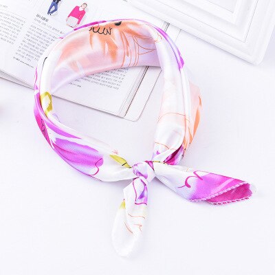 Foulard à rayures pour la tête pour femmes, imprimé, tissu pour cou, étiquette tendance, 50x50cm: TS-12