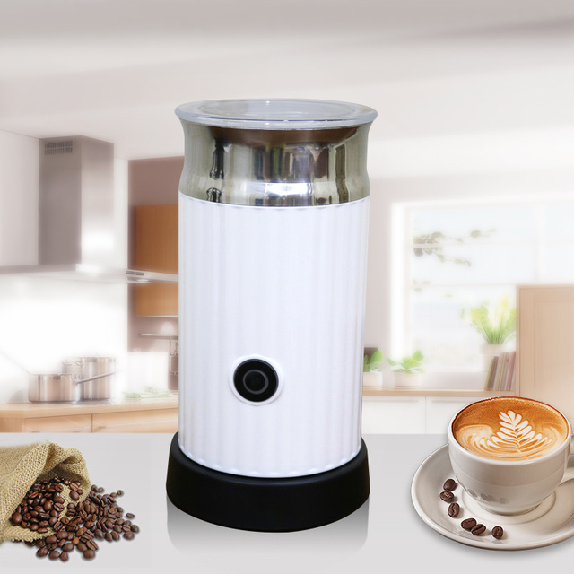 Automatisk mælkeskummer med beholder i rustfrit stål til blød skum cappuccino elektrisk kaffemaskine / køligt eu-stik