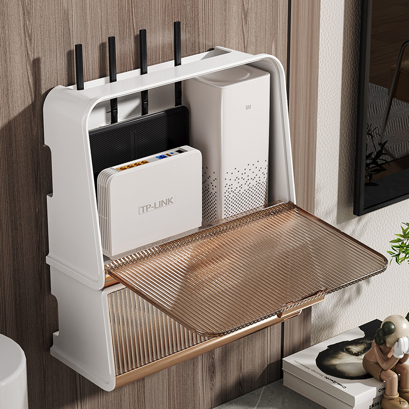 Estante para enrutador Wifi inalámbrico, caja de almacenamiento para colgar en la pared, soporte de alimentación para cables, organizador, tablero de enchufe, caja de almacenamiento